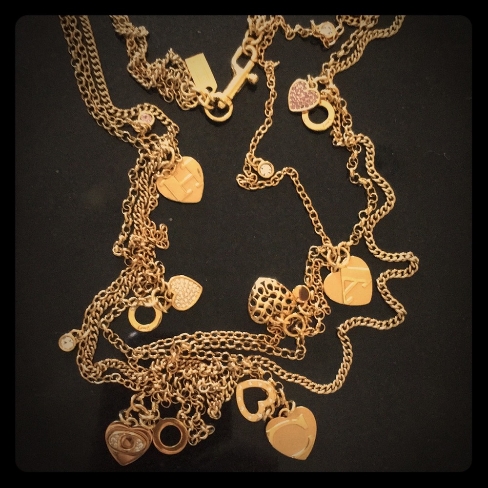 Coach Initials Signature Charms Necklace - NWOT